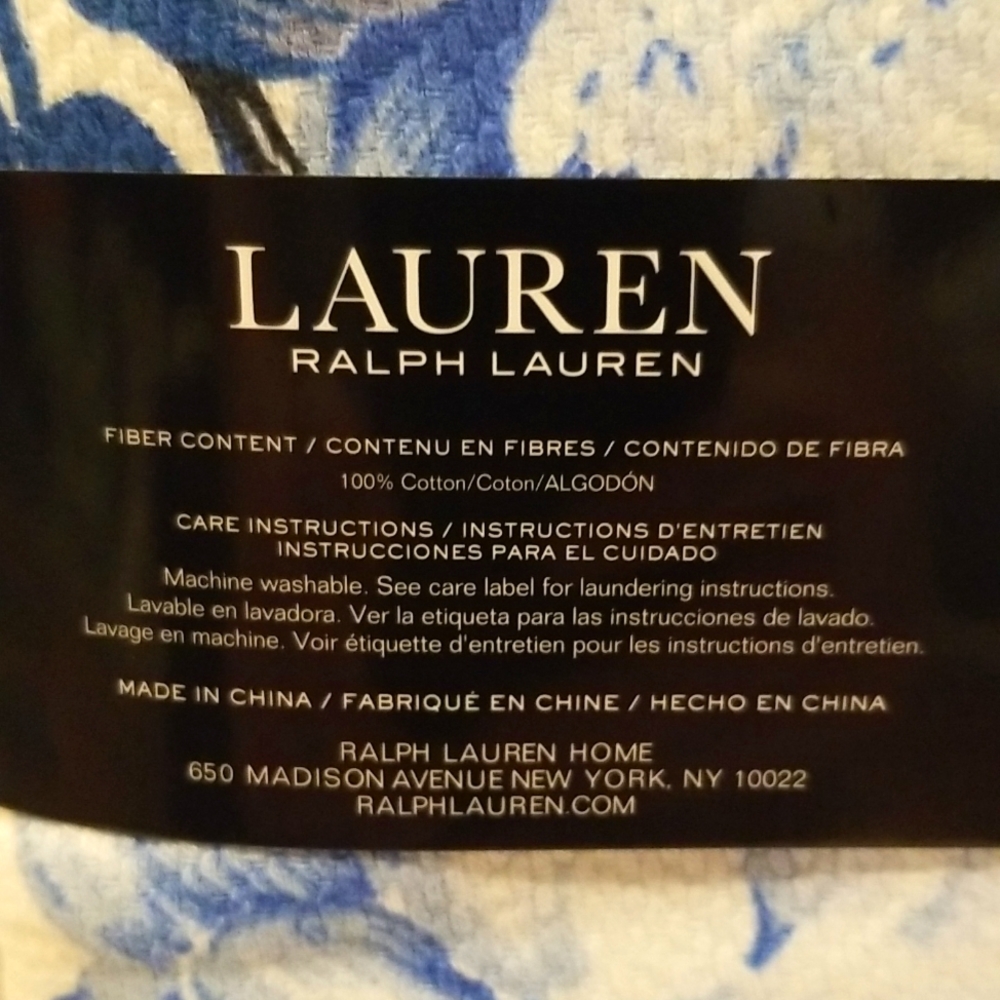 Ralph Lauren Home 2-pack floral (white/blue) Kitchen towel set - Picture 4 of 4